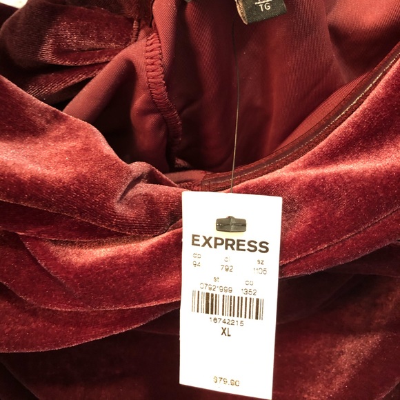 BNWT Express Velvet Party Dress sz XL - Picture 3 of 5